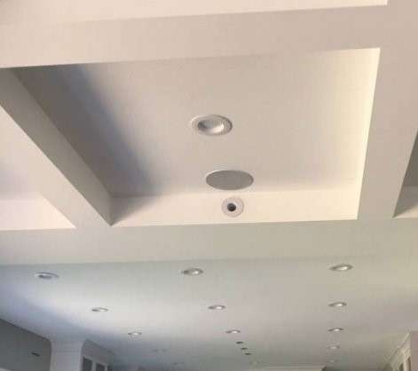 A room with several different types of ceilings.