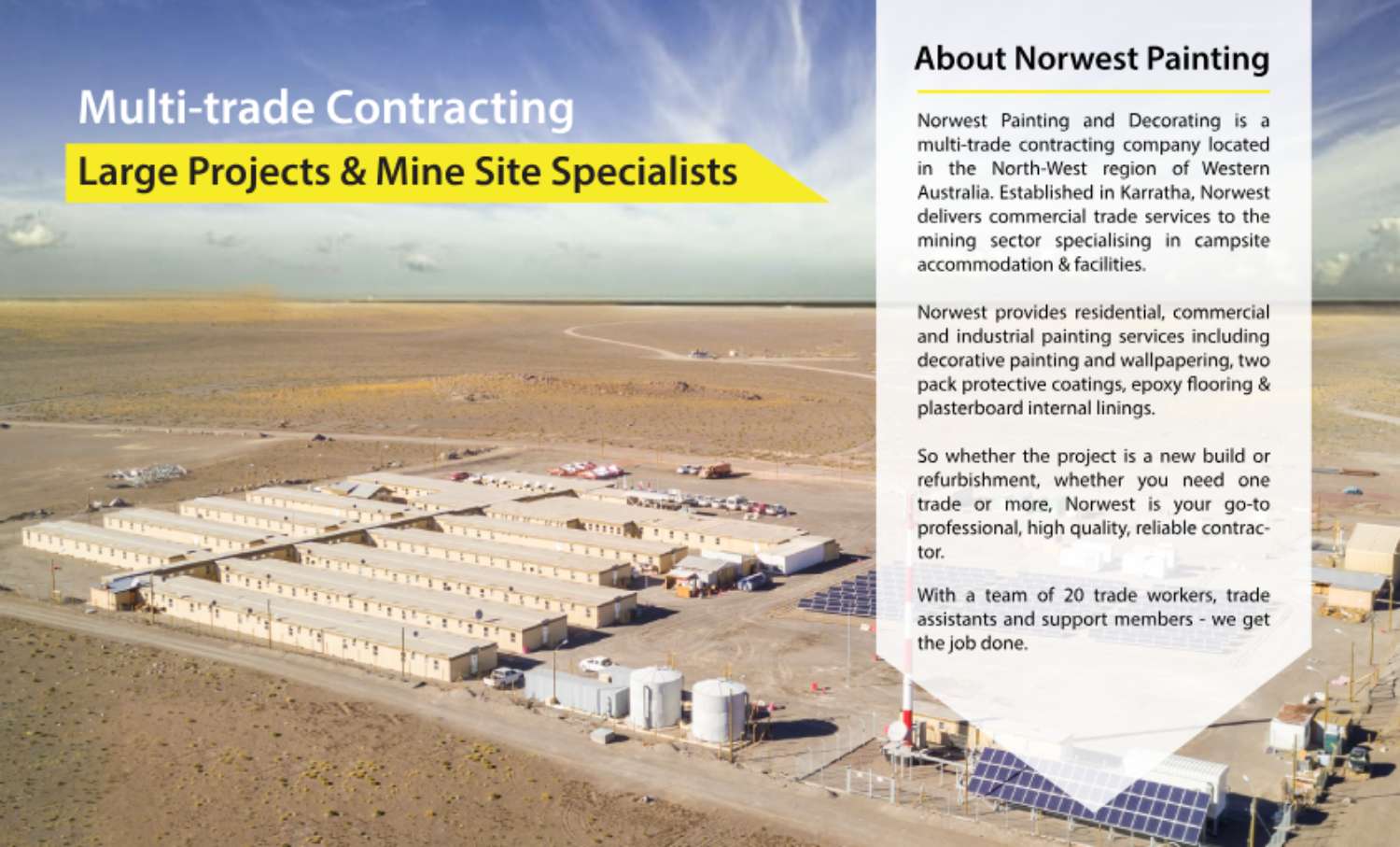 A picture of an article about contracting with norwest mining.